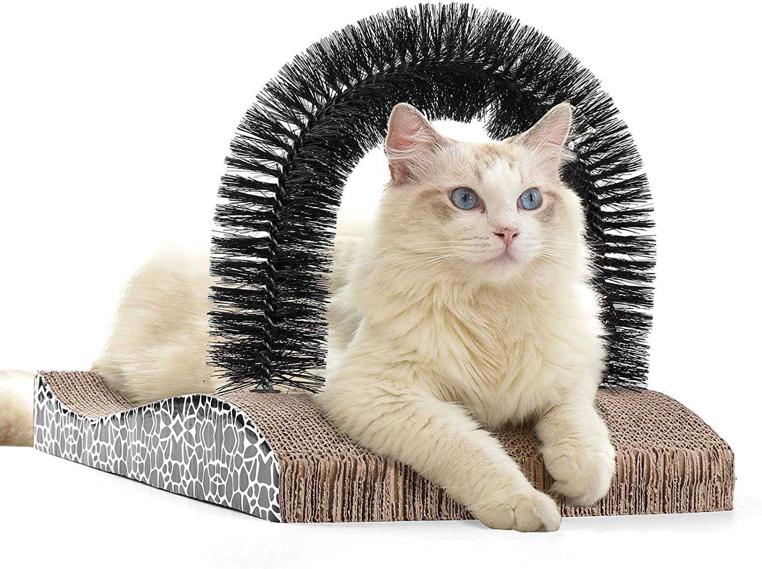 FUKUMARU Cat Self Groomer, 2.0 Version Cat Arch Face Scratcher with Scratcher Pad, Cats Back Grooming Massager Toy Brush for Indoor Kitten and Small Dog Animals & Pet Supplies > Pet Supplies > Cat Supplies > Cat Furniture FUKUMARU   