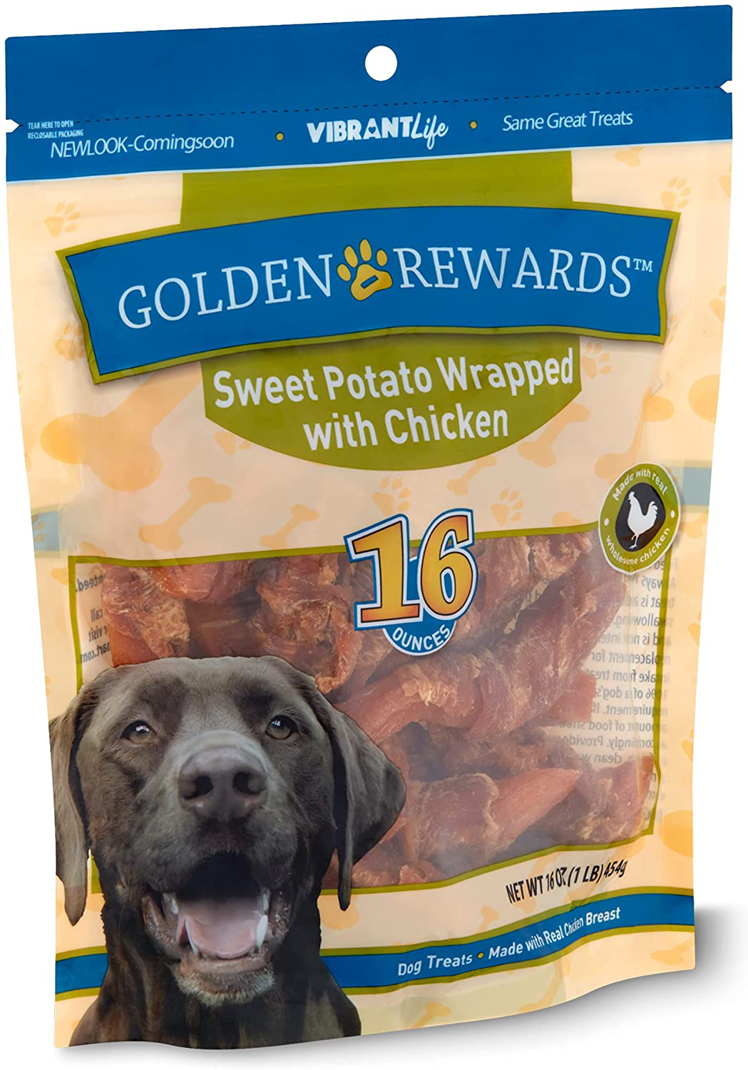 Golden Rewards Sweet Potato Wrapped with Chicken Dog Treats Animals & Pet Supplies > Pet Supplies > Dog Supplies > Dog Treats Golden Rewards 1 Pound (Pack of 1)  