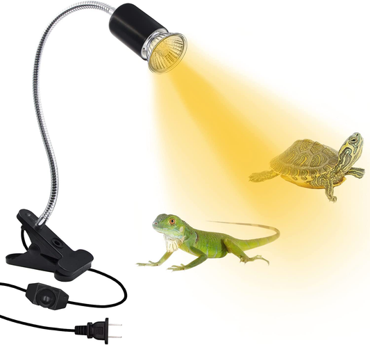 Aquarium Tank Heat Light,Reptile Heat Lamp,E26/E27 Turtle Basking Spot Lamp with Dimmable Switch,86.6In Habitat Basking Heat Lamp,Heating Lighting for Tortoise/Lizard/Amphibian/Snake/Aquarium(No Bulb) Animals & Pet Supplies > Pet Supplies > Reptile & Amphibian Supplies > Reptile & Amphibian Habitat Heating & Lighting Bahong Black 1pc 