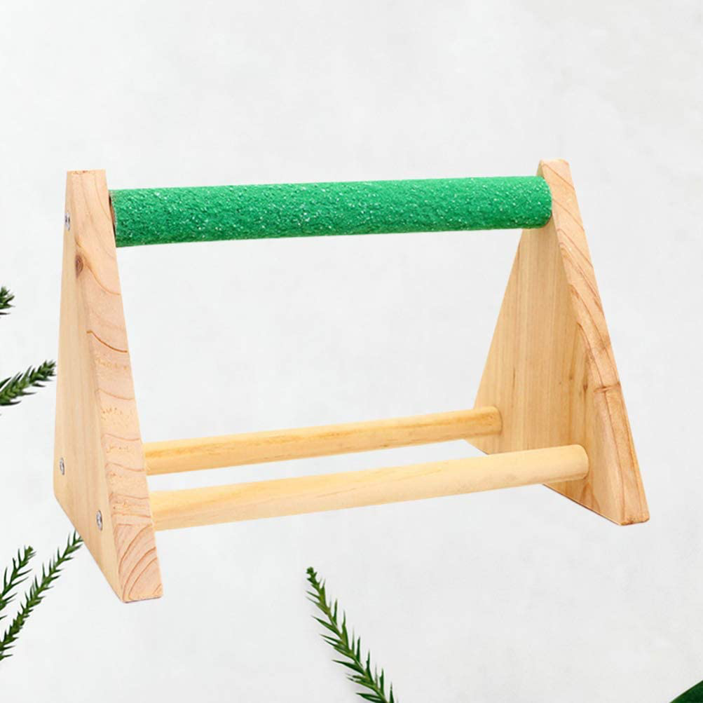 POPETPOP Bird Stand Rack - Chicken Perch Chicken Wood Stand Chicken Toy for Hens Handmade Chicken Swing Bird Perch Stand Toy for Parrot Hens Macaw Animals & Pet Supplies > Pet Supplies > Bird Supplies > Bird Gyms & Playstands POPETPOP   