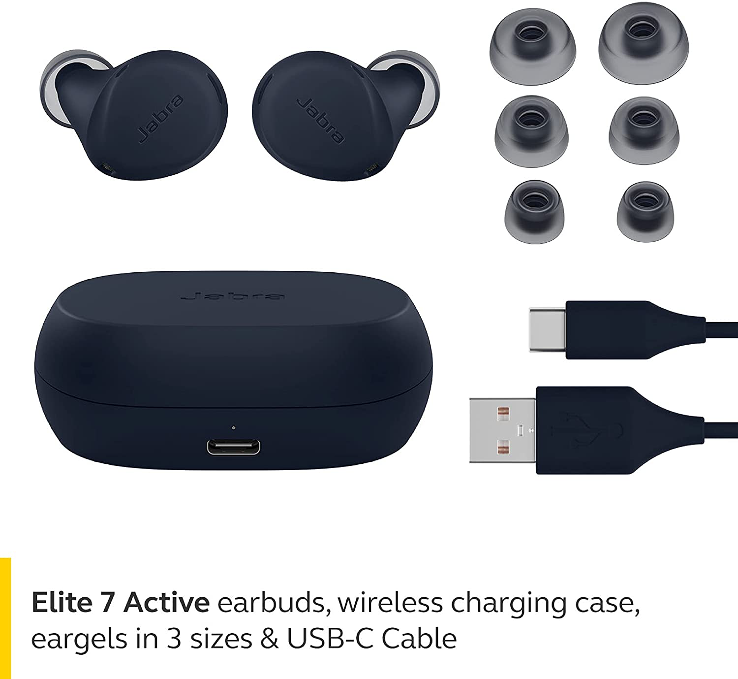  Jabra Elite 4 Active in-Ear Bluetooth Earbuds – True Wireless  Earbuds with Secure Active Fit, 4 Built-in Microphones, Active Noise  Cancellation and Adjustable HearThrough Technology – Black : Electronics