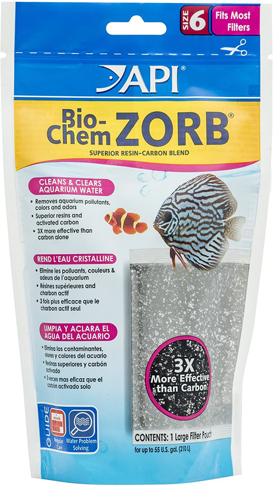 API ZORB Filtration Media, Variety of Aquarium Filtration Pouches, Fit Most Canister Filters, Clean and Clear Water, Remove Toxins That Can Be Harmful to Fish and Lead to Cloudy Water or Algae Growth Animals & Pet Supplies > Pet Supplies > Fish Supplies > Aquarium Filters API Bio-Chem Zorb 1-Count 