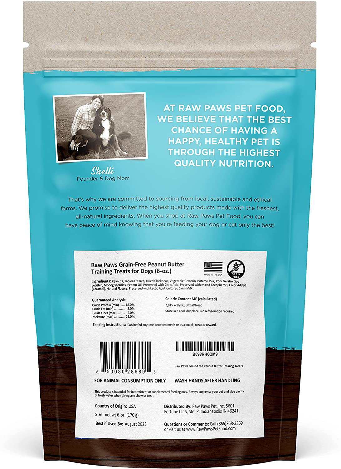 Raw Paws Pet Grain Free Soft Training Treats for Dogs Peanut Butter, 6 Oz - Made in USA - Natural Soft Puppy Training Treats - Low Calorie Small Dog Training Treats - Potty Training Treats Animals & Pet Supplies > Pet Supplies > Small Animal Supplies > Small Animal Treats Raw Paws   