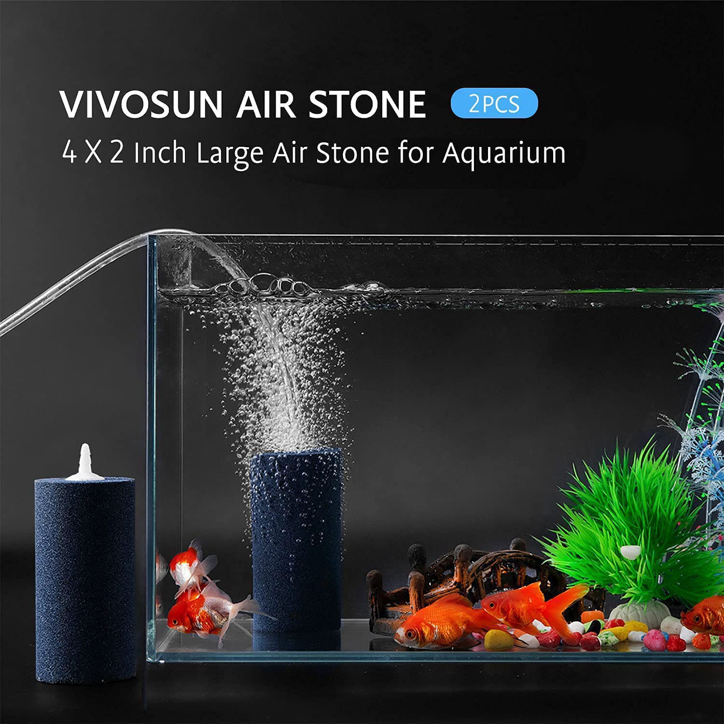VIVOSUN 32W Powerful Air Pump with Air Stone Diffusers, Aeration Kits for Aquarium Pond and Fish Tank Animals & Pet Supplies > Pet Supplies > Fish Supplies > Aquarium Air Stones & Diffusers VIVOSUN   
