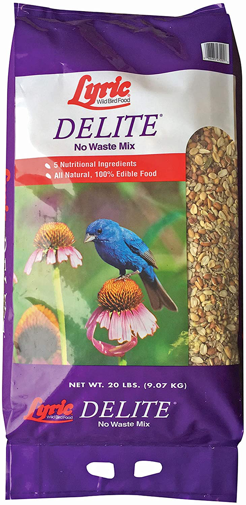 Lyric 2647403 Delite High Protein No Waste Wild Bird Mix-5 Lb Animals & Pet Supplies > Pet Supplies > Bird Supplies > Bird Food Lebanon Seaboard Corporation 20 lb.  