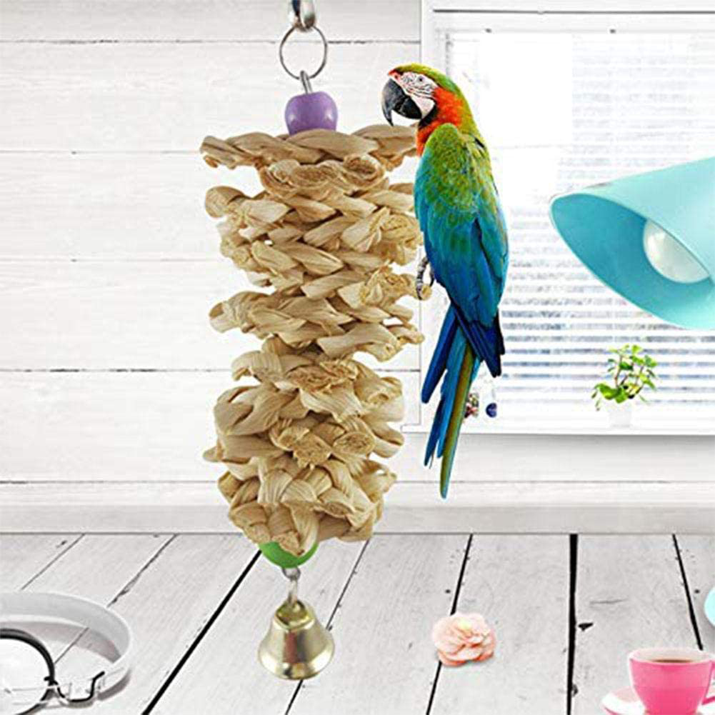 Anteer 12 Packs Bird Parrot Swing Chewing Toys - Hanging Bell Birds Cage Toys Suitable for Small Parakeets, Cockatiel, Conures,Finches,Budgie,Macaws, Parrots, Love Birds Animals & Pet Supplies > Pet Supplies > Bird Supplies > Bird Cage Accessories Anteer   