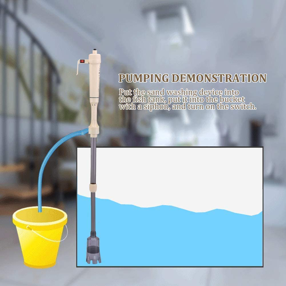 Aquarium Gravel Cleaner, Battery Powered Fish Tank Washer Siphon Water Change Cleaning Tool for Aquarium Fish Tank Animals & Pet Supplies > Pet Supplies > Fish Supplies > Aquarium Cleaning Supplies Fdit   