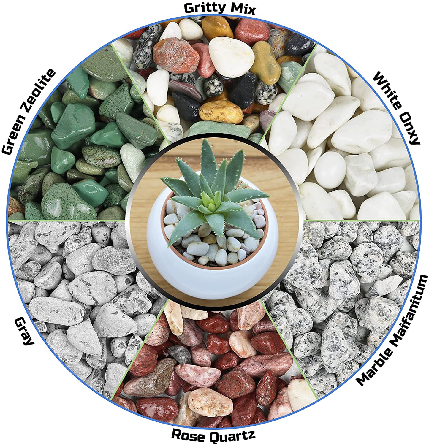 Galashield Pebbles for Plants Succulent Rocks Aquarium Gravel Fish Tank Rocks Decorative Stones for Vases and Planters [2 LBS | 2-4 Cm]