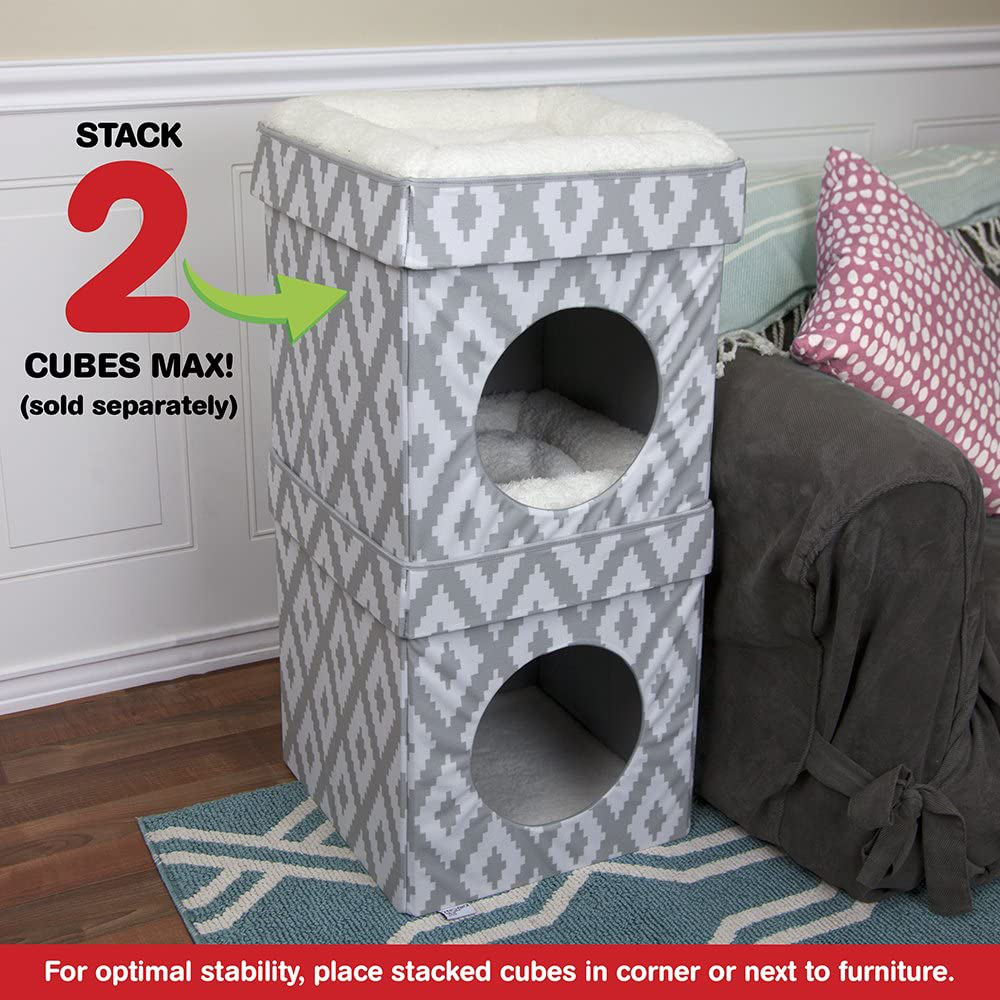 Kitty City Large Cat Bed, Stackable Cat Cube, Indoor Cat House/Cat Condo, Cat Scratcher Animals & Pet Supplies > Pet Supplies > Cat Supplies > Cat Furniture Kitty City   