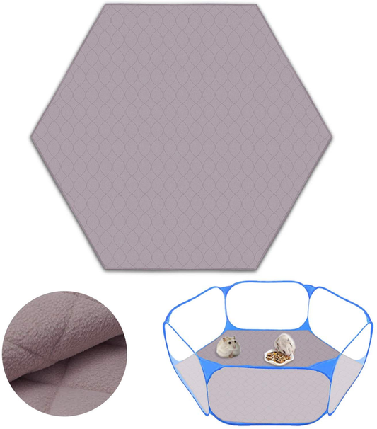 Uteuvili Small Animal Fleece Playpen Liners Guinea Pig Bedding Cage Liners Rabbit Hamster Bunny Chinchillas and Hedgehogs Playpen Fence Liners Diagonal 47" Animals & Pet Supplies > Pet Supplies > Small Animal Supplies > Small Animal Bedding Uteuvili Grey  