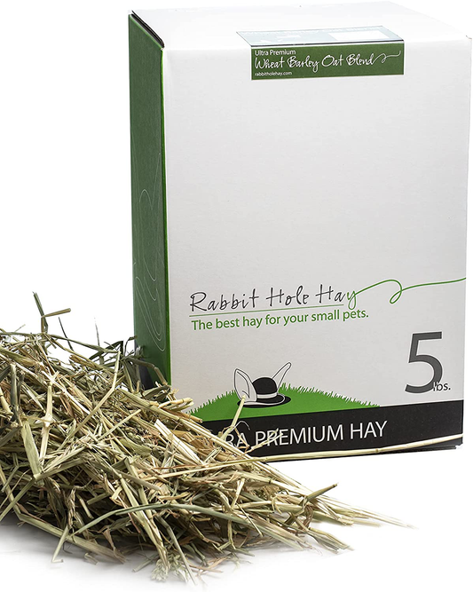 Rabbit Hole Hay Ultra Premium, Hand Packed Wheat, Barley, Oat Blend for Your Small Pet Rabbit, Chinchilla, or Guinea Pig Animals & Pet Supplies > Pet Supplies > Small Animal Supplies > Small Animal Food Rabbit Hole Hay 5 lbs.  