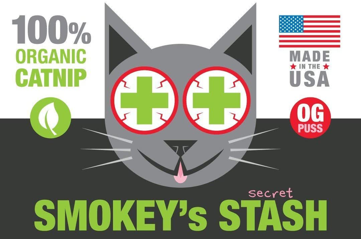 Smokey'S Stash Organic Catnip OG Puss Potent Cat Nip for Cats Small Pop Top Animals & Pet Supplies > Pet Supplies > Cat Supplies > Cat Treats Smokey's Stash   