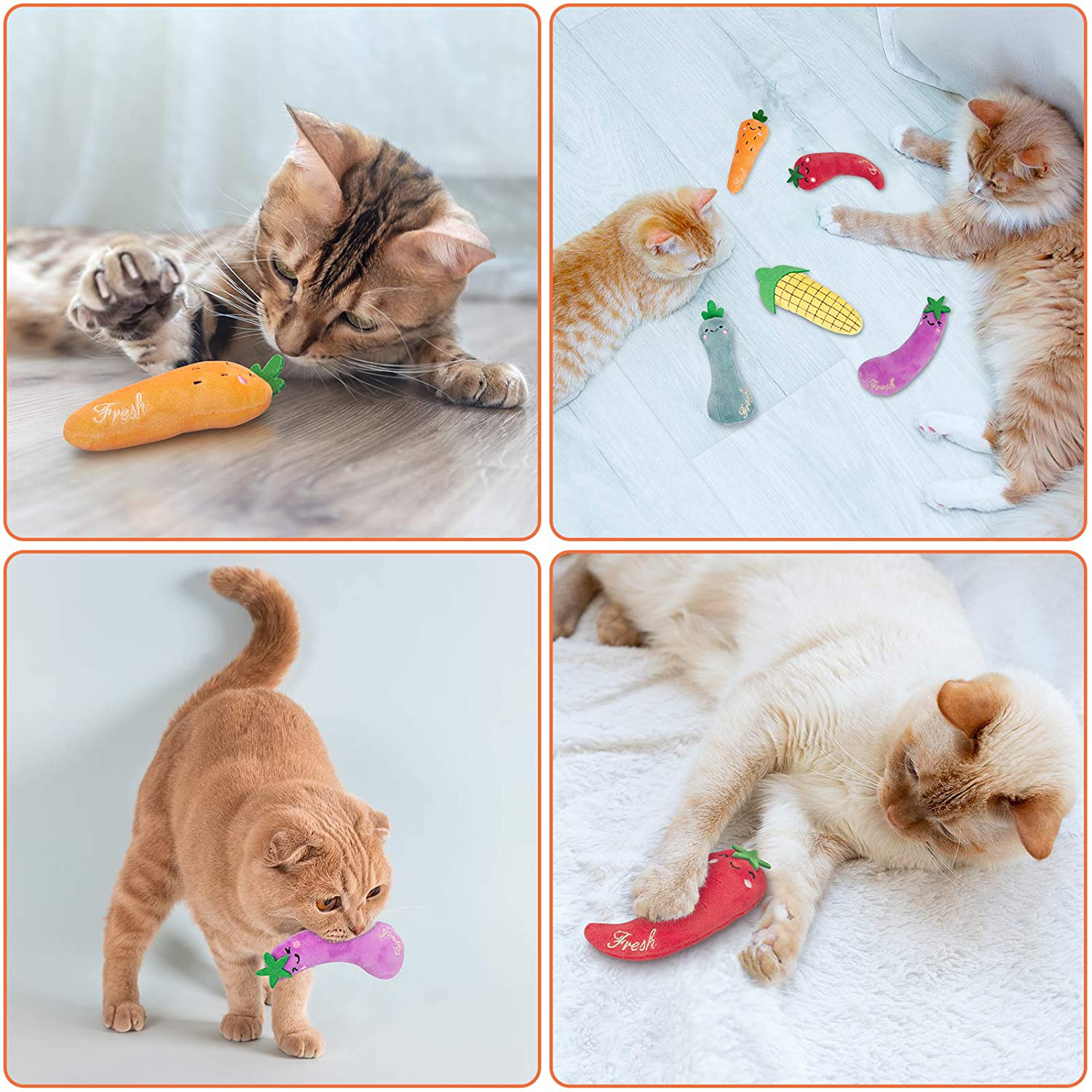 ETEKYER Catnip Toys, Cat Toys, Cat Toys for Indoor Cats, Catnip Toys for Cats, Cat Toys with Catnip, Interactive Cat Toy, Cat Chew Toy, Cat Pillow Toys, Cat Toys for Kittens Kitty Animals & Pet Supplies > Pet Supplies > Cat Supplies > Cat Toys ETEKYER   