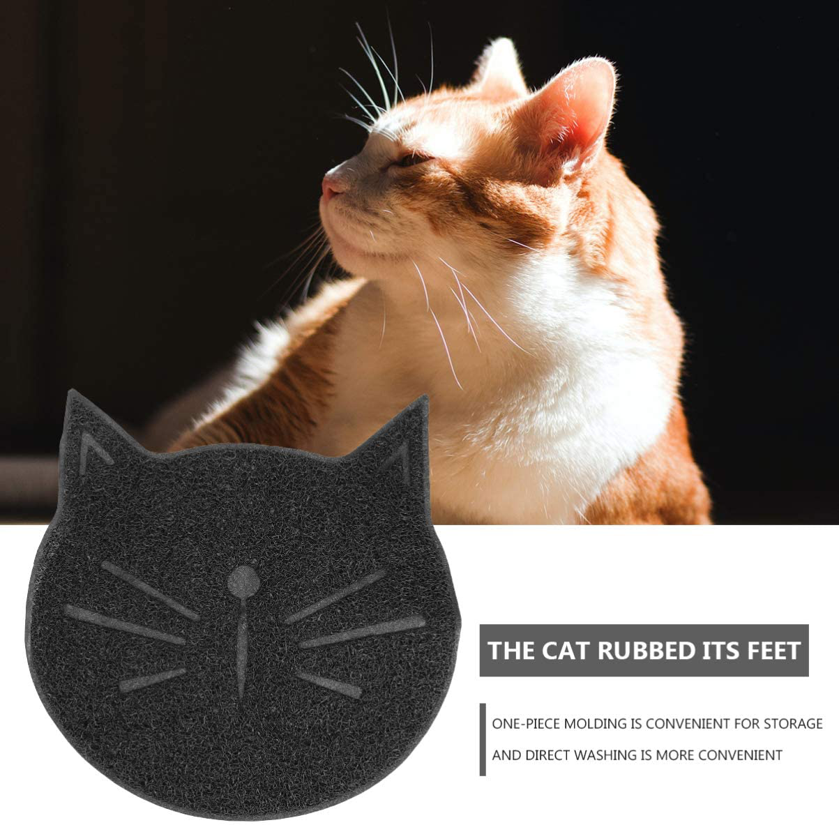 Totority Cat Litter Mat Litter Trapping Mat Scratching Pads for Cat Litter Box Mat Scatter Control Household