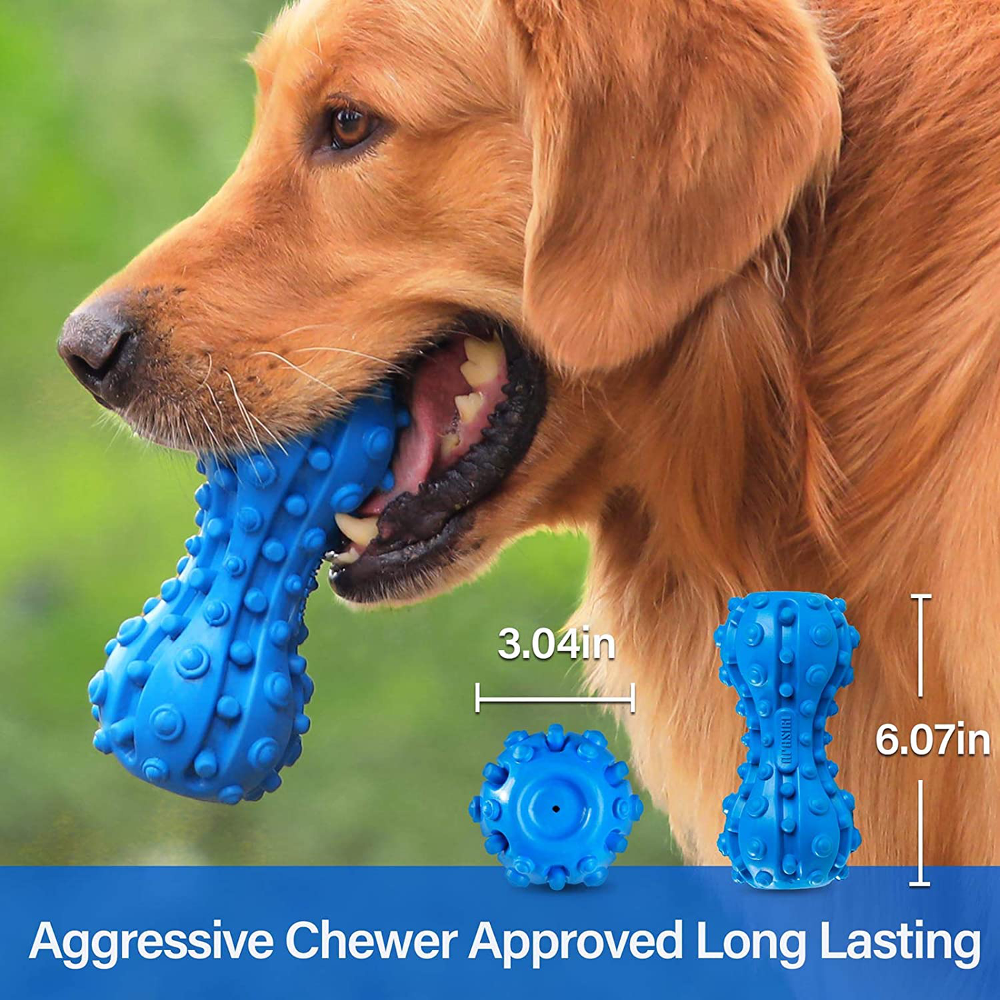 Dog Toys, Apasiri Dog Chew Toys, Rubber Puppy Chew Toys with Squeaker Almost Indestructible Durable Pet Toy for Medium Tough Chewers Toy for Large Breed Sturdy Animals & Pet Supplies > Pet Supplies > Dog Supplies > Dog Toys Apasiri   
