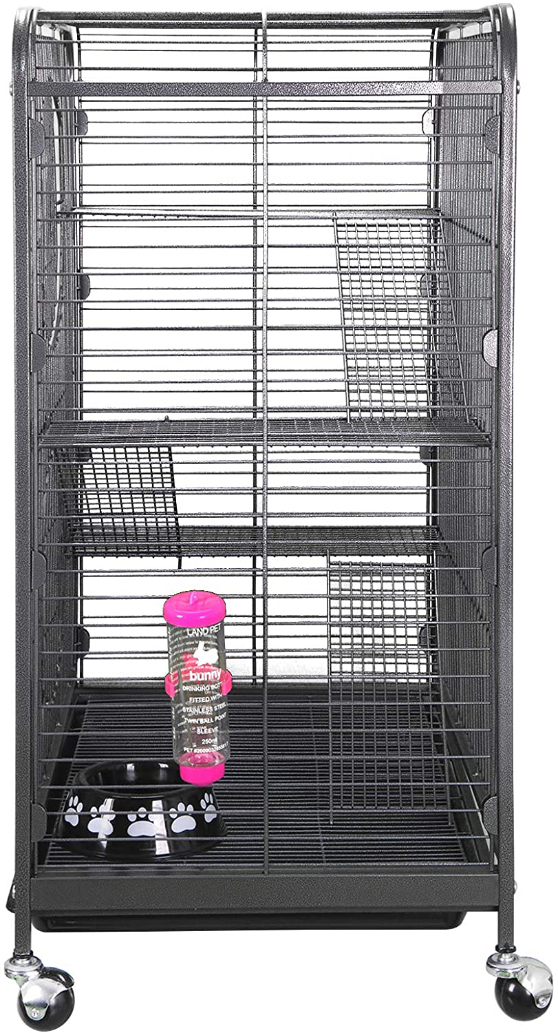 Bbbuy Ferret Cage Small Animals Hutch Pet Habitat Critter Nation Unit House (1 Bottom Tray,2 Front Doors,3 Ramps,4 Levels,25.6” X 17.3” X 36.2”) for Cat,Rabbit,Chinchilla,Rat,Sugar Gliders,Hamster Animals & Pet Supplies > Pet Supplies > Small Animal Supplies > Small Animal Habitats & Cages BBBuy   