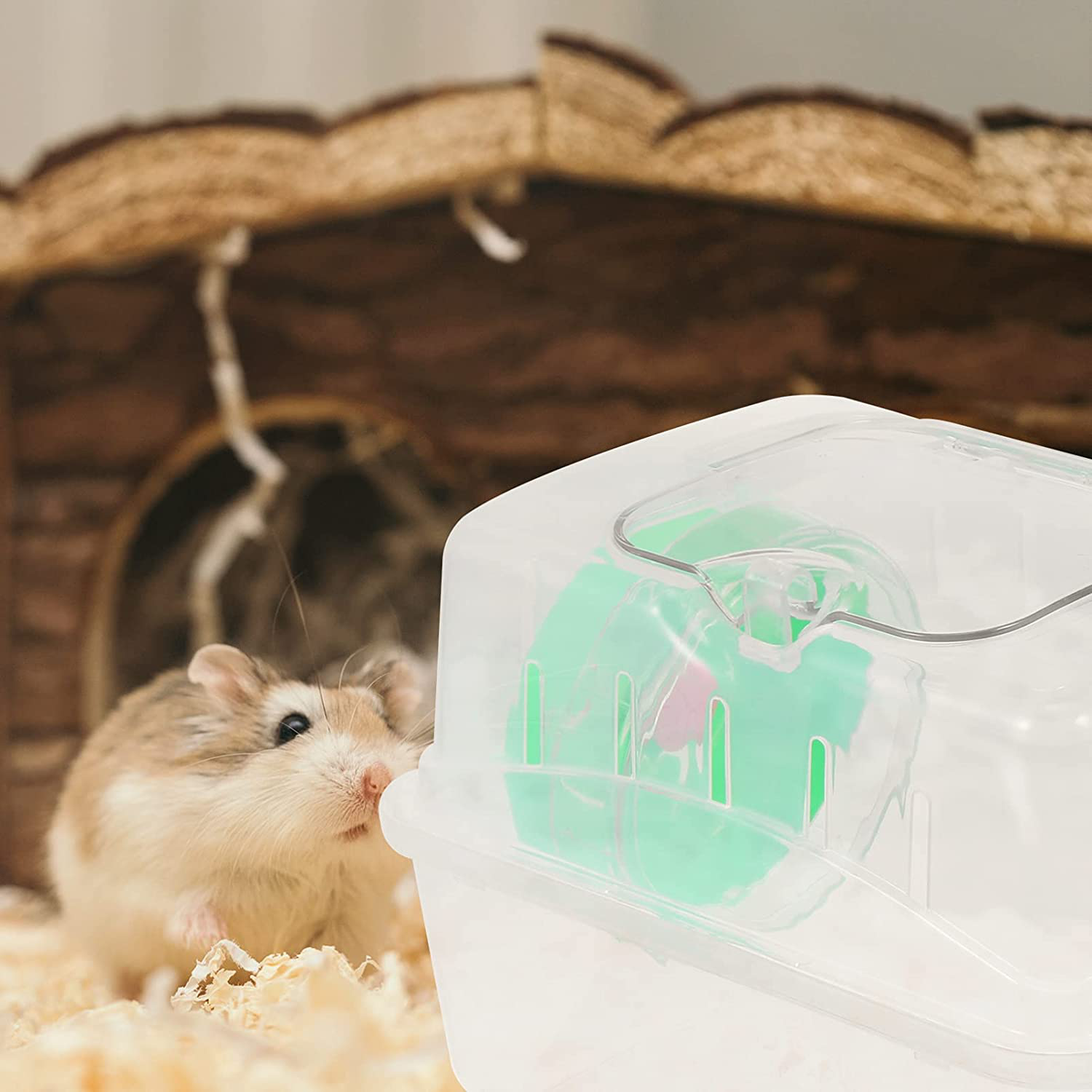 STOBOK Hamster Cage Habitat Rat House Small Animal Habitats with Water Bottle Food Dish Exercise Wheels for Mouse Chinchilla Rat Gerbil Guinea Pig Animals & Pet Supplies > Pet Supplies > Small Animal Supplies > Small Animal Habitats & Cages STOBOK   