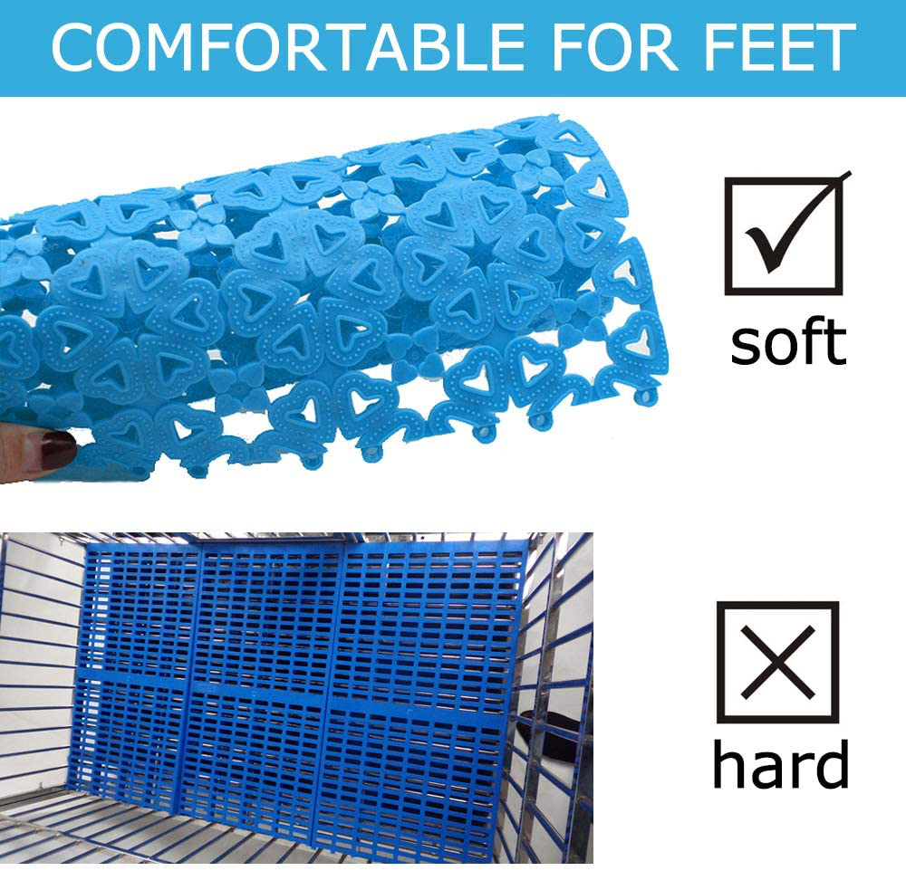 Rabbit Cage Mat Floor Plastic Mats Feet Pads for Pet Cats Dogs Bunny Hamster Rat Chinchilla Guinea Pig Animals & Pet Supplies > Pet Supplies > Small Animal Supplies > Small Animal Bedding kathson   