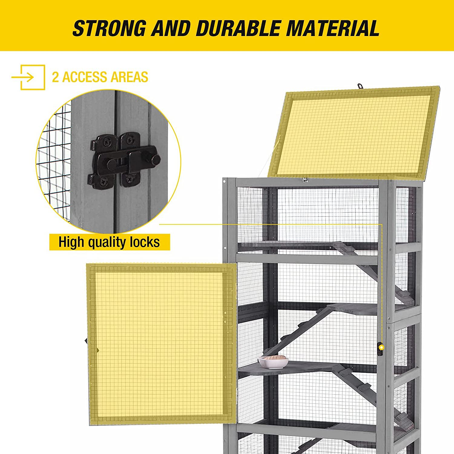 Ferret Cage Chameleon Habitat 5 Levels for Chinchilla,Squirrel, Rats,Lizard, Gerbil and Other Small Animal,Hideout Include Animals & Pet Supplies > Pet Supplies > Small Animal Supplies > Small Animal Habitat Accessories Aivituvin   