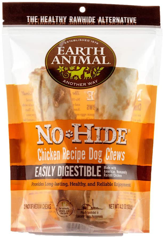 Earth Animal Medium No-Hide Dog Chews (2-Ct) - Made in USA Natural Rawhide Alternative Dog Treats Animals & Pet Supplies > Pet Supplies > Small Animal Supplies > Small Animal Treats EARTH ANIMAL   