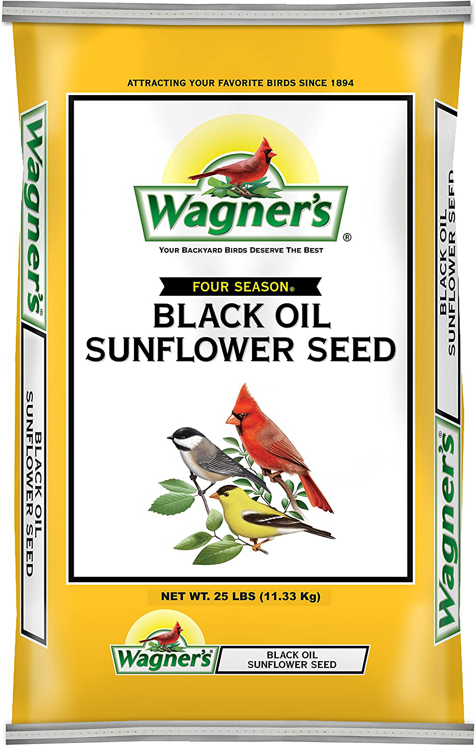 Wagner'S 76027 Black Oil Sunflower Wild Bird Food, 25-Pound Bag Animals & Pet Supplies > Pet Supplies > Bird Supplies > Bird Food Wagner's   