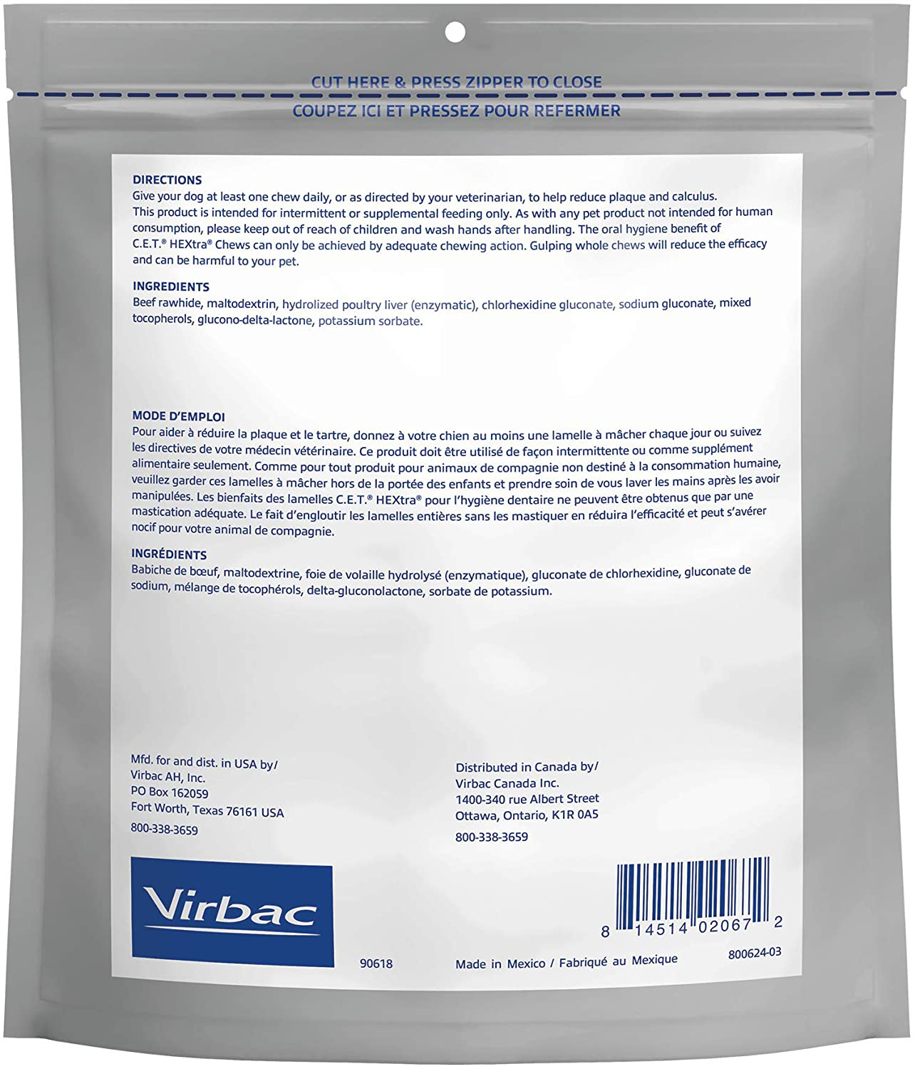 Virbac CET Hextra Premium Oral Hygiene Chews for Dogs Animals & Pet Supplies > Pet Supplies > Small Animal Supplies > Small Animal Treats Virbac   