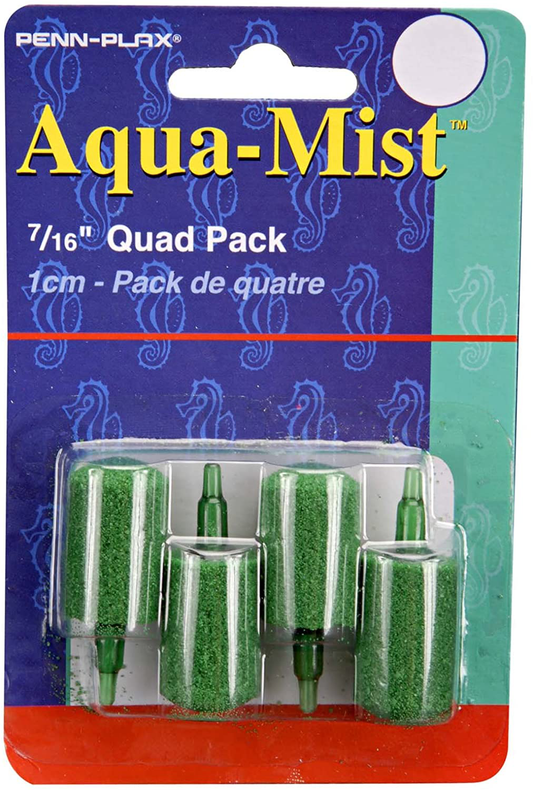 Penn-Plax AS6Q 4-Pack Aqua Mist Air Stone Cylinder Aerator for Fish Tank | Easy to Install to Your Pump | Aerates Your Tank, 7/16" Single 4-Pack Animals & Pet Supplies > Pet Supplies > Fish Supplies > Aquarium Air Stones & Diffusers Penn-Plax   
