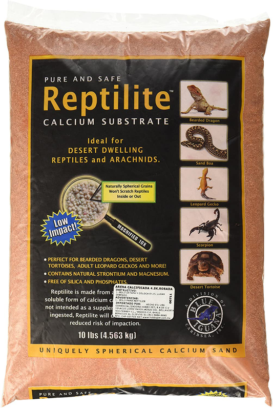 Carib Sea SCS00711 Reptiles Calcium Substrate Sand, 10-Pound, Desert Rose