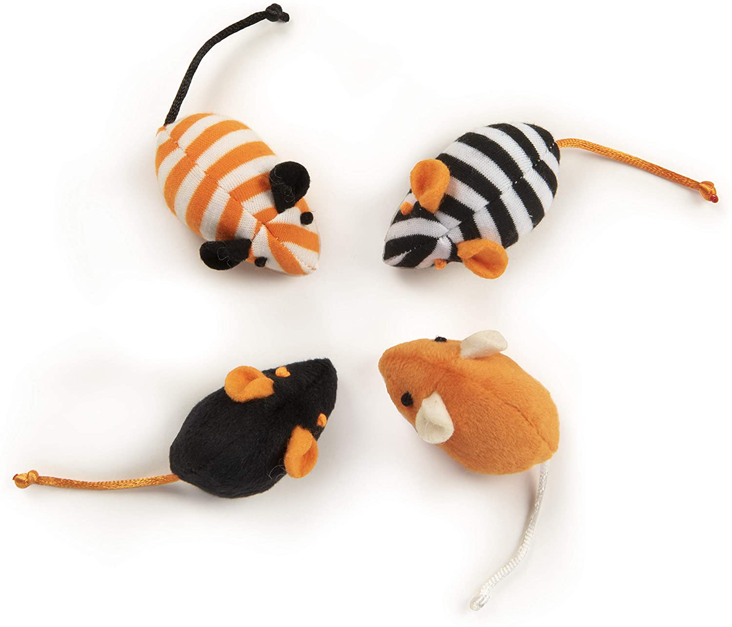 Smartykat, Skitter Mice, Soft Plush Cat Toys, Catnip Filled, Pure, Potent, Halloween Themed, Set of 4, Orange, One Size, 38063 Animals & Pet Supplies > Pet Supplies > Cat Supplies > Cat Toys SmartyKat   