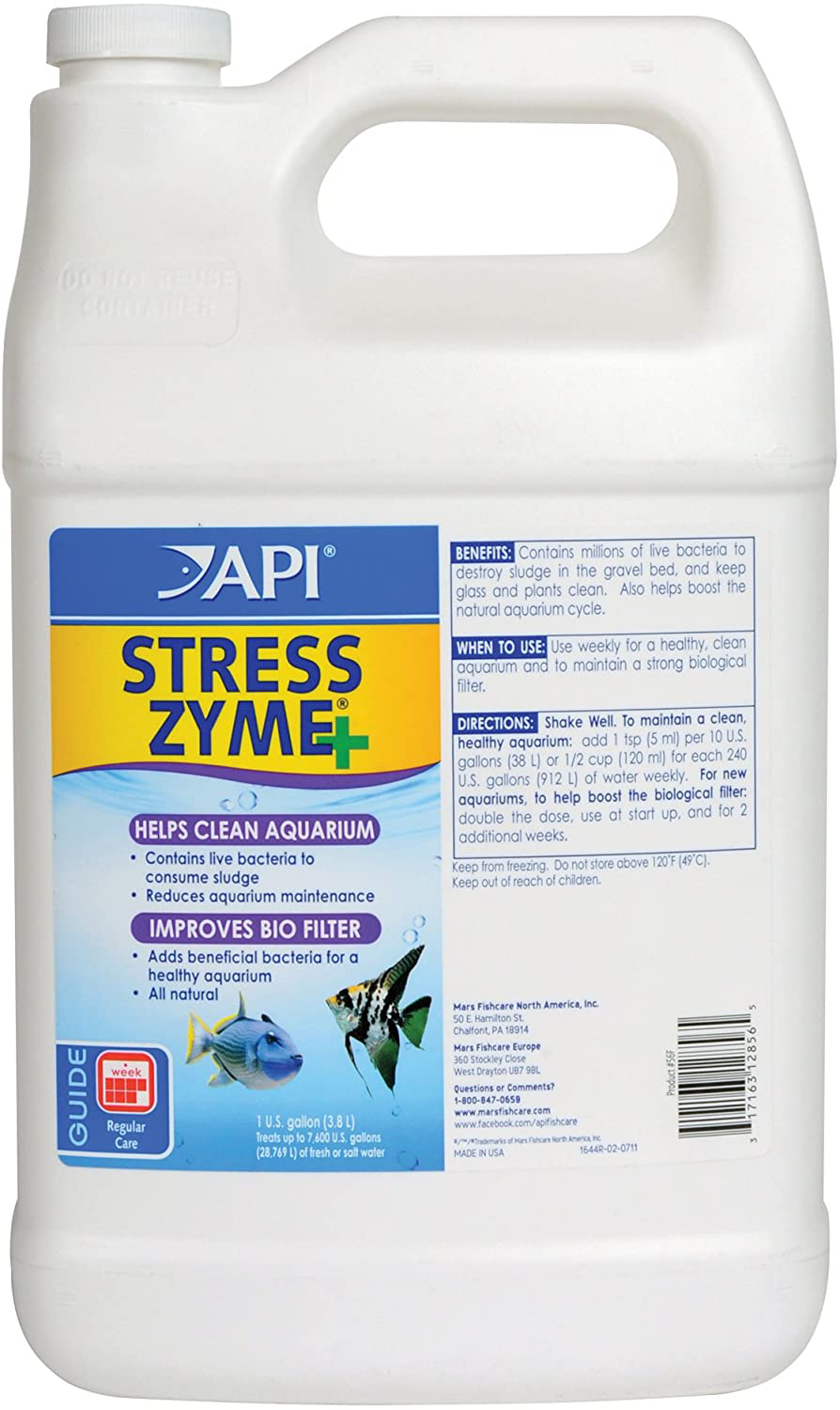 API Stress Zyme Bacterial Cleaner, Freshwater and Saltwater Aquarium Water Cleaning Solution Animals & Pet Supplies > Pet Supplies > Fish Supplies > Aquarium Cleaning Supplies API Freshwater 1 gal 