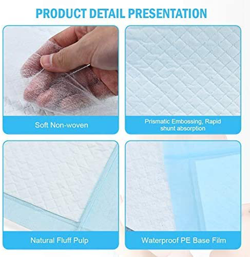 Timoo 100 PCS Disposable Changing Pad Leak-Proof Underpad Bed Table Protector Mat, Soft Non-Woven Fabric, 17 Inches X 13 Inches Animals & Pet Supplies > Pet Supplies > Dog Supplies > Dog Diaper Pads & Liners Timoo   