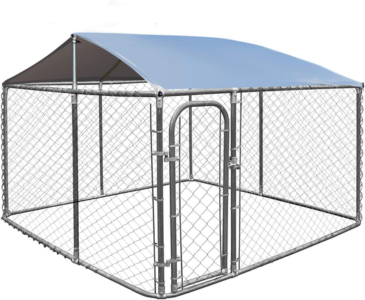 Giantex 7.5Ft X 7.5Ft Large Dog Kennel with Roof Cover, Pet Dog Run House Shade Cage with Roof Cover Backyard Playpen (Dog Kennel+Kennel Cover) Animals & Pet Supplies > Pet Supplies > Dog Supplies > Dog Kennels & Runs Giantex   