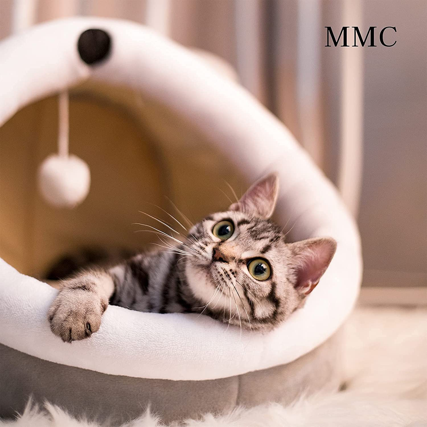 MMC Half-Enclosed Cat Bed Warm Nest, Removable and Washable Pet House for Indoor Cats Animals & Pet Supplies > Pet Supplies > Cat Supplies > Cat Beds MMC   