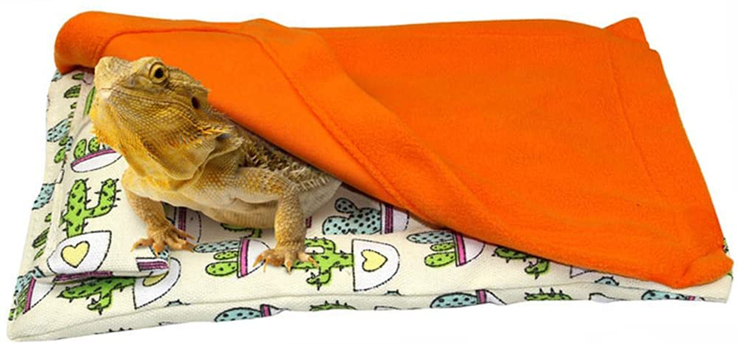 HAICHEN TEC Bearded Dragon Sleeping Bag with Pillow and Blanket Soft Bed Habitat Decor Cage Accessories for Reptile Bearded Dragon Leopard Gecko Lizard Animals & Pet Supplies > Pet Supplies > Small Animal Supplies > Small Animal Habitat Accessories HAICHEN TEC   