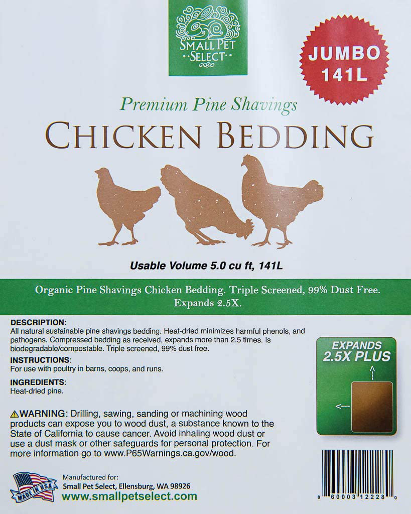 Small Pet Select- Pine Shavings Chicken Bedding, 141L, Brown (Chikpine-141L)