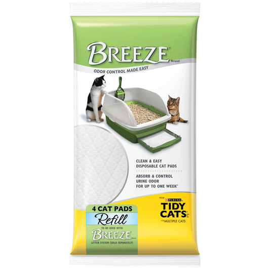 Breeze Tidy Cat Litter Pads 16.9"X11.4"(1 Pack of 4 Pads) Animals & Pet Supplies > Pet Supplies > Cat Supplies > Cat Litter Box Liners Tidy Cats   
