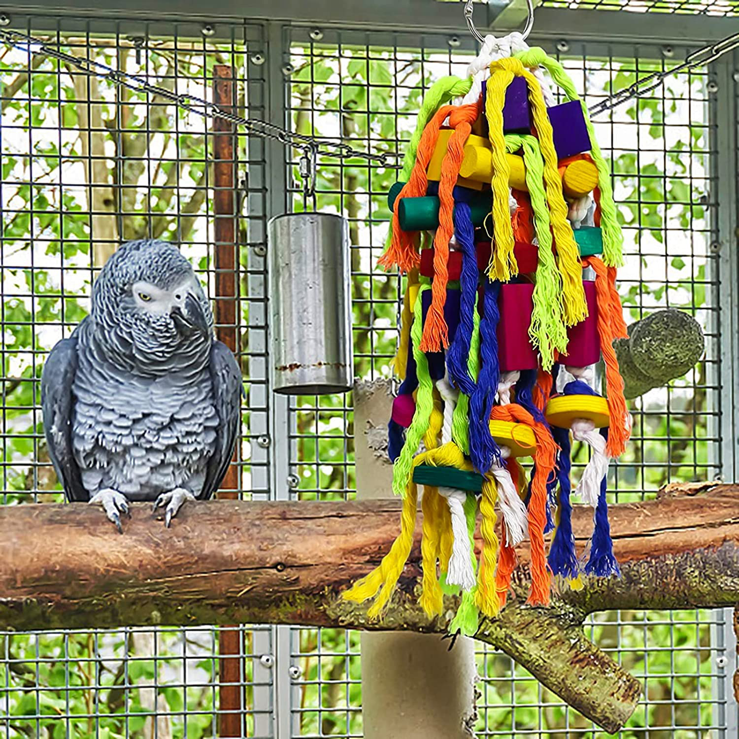 Rypet Large and Small Parrot Chewing Toys - Parrot Cage Bite Toys Wooden Block Tearing Toys for Conures Cockatiels African Grey and Other Amazon Parrots Animals & Pet Supplies > Pet Supplies > Bird Supplies > Bird Toys Rypet   