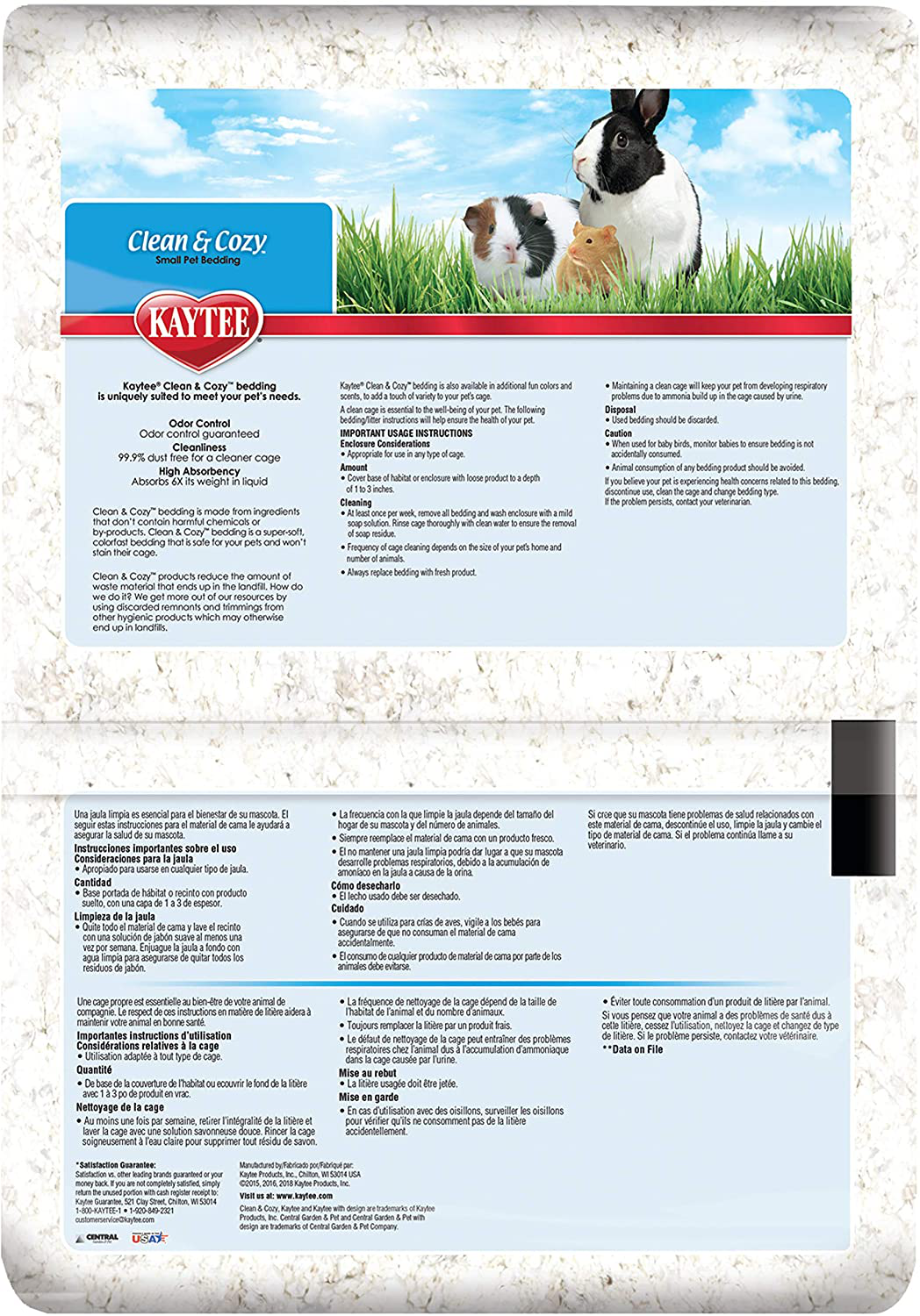 Kaytee Clean & Cozy White Small Animal Bedding Animals & Pet Supplies > Pet Supplies > Small Animal Supplies > Small Animal Bedding Kaytee   