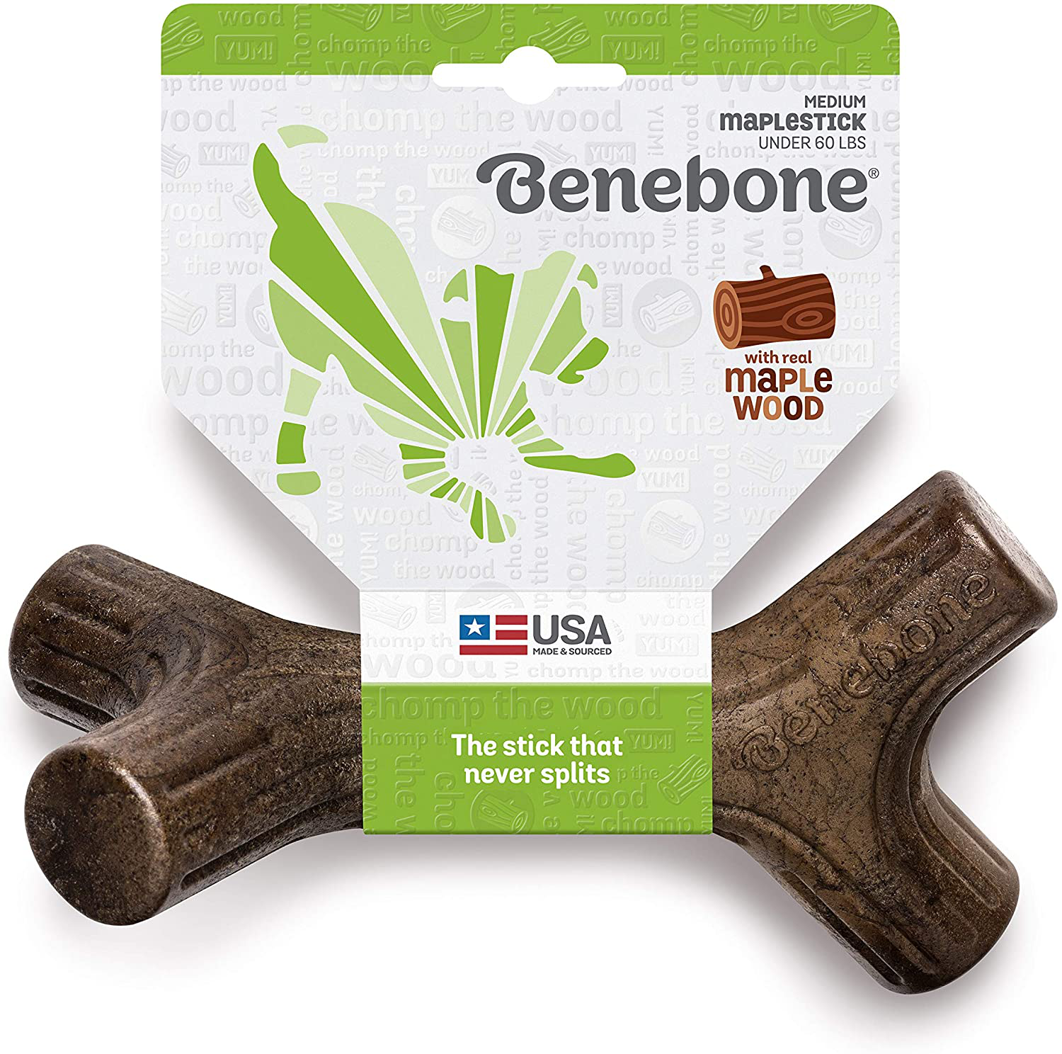 Benebone Maplestick/Bacon Stick Durable Dog Chew Toy for Aggressive Chewers, Made in USA Animals & Pet Supplies > Pet Supplies > Dog Supplies > Dog Toys Benebone   