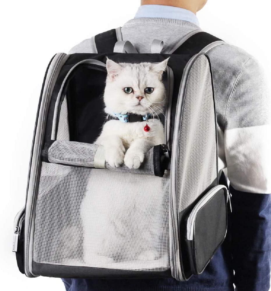Texsens Pet Backpack Carrier for Small Cats Dogs | Ventilated Design, Safety Straps, Buckle Support, Collapsible | Designed for Travel, Hiking, Walking & Outdoor Use Animals & Pet Supplies > Pet Supplies > Bird Supplies > Bird Treats Texsens   