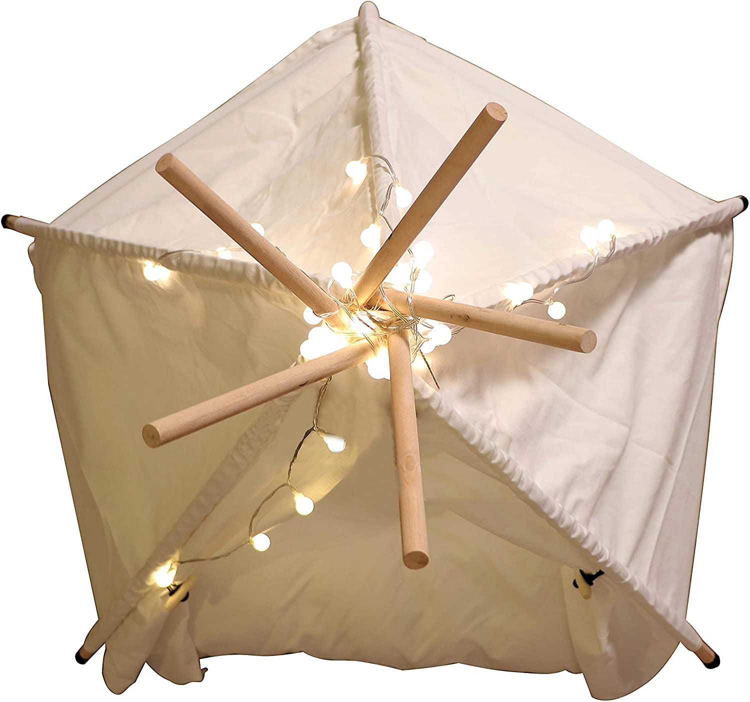 Peyamii Pet Tent Portable Puppy Sweet Bed Suitable for Small Dogs or Cats Natural Cotton Canvas with Cushions Lights Can Wash Kennels 20X20X24 Inches Animals & Pet Supplies > Pet Supplies > Dog Supplies > Dog Houses peyamii   
