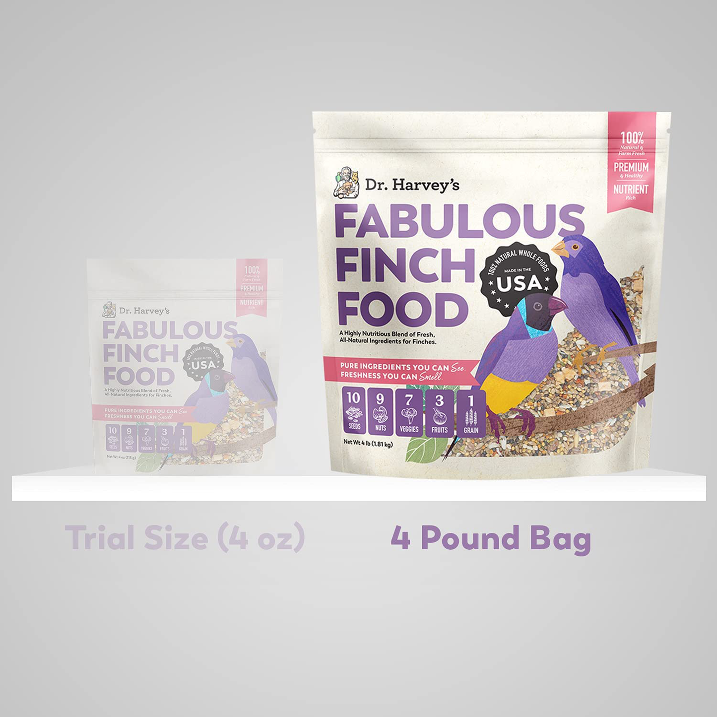 Dr. Harvey'S Fabulous Finch Food, All Natural Food for Finches Animals & Pet Supplies > Pet Supplies > Bird Supplies > Bird Food Healthy Formulations Inc   