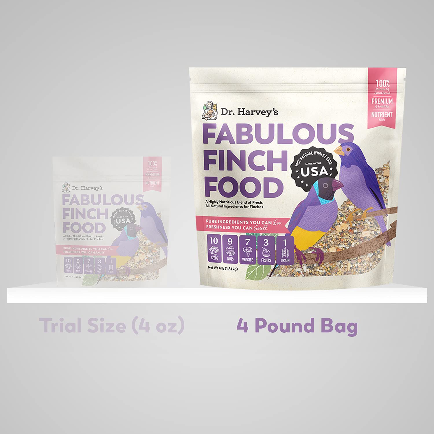 Dr. Harvey'S Fabulous Finch Food, All Natural Food for Finches Animals & Pet Supplies > Pet Supplies > Bird Supplies > Bird Food Healthy Formulations Inc   