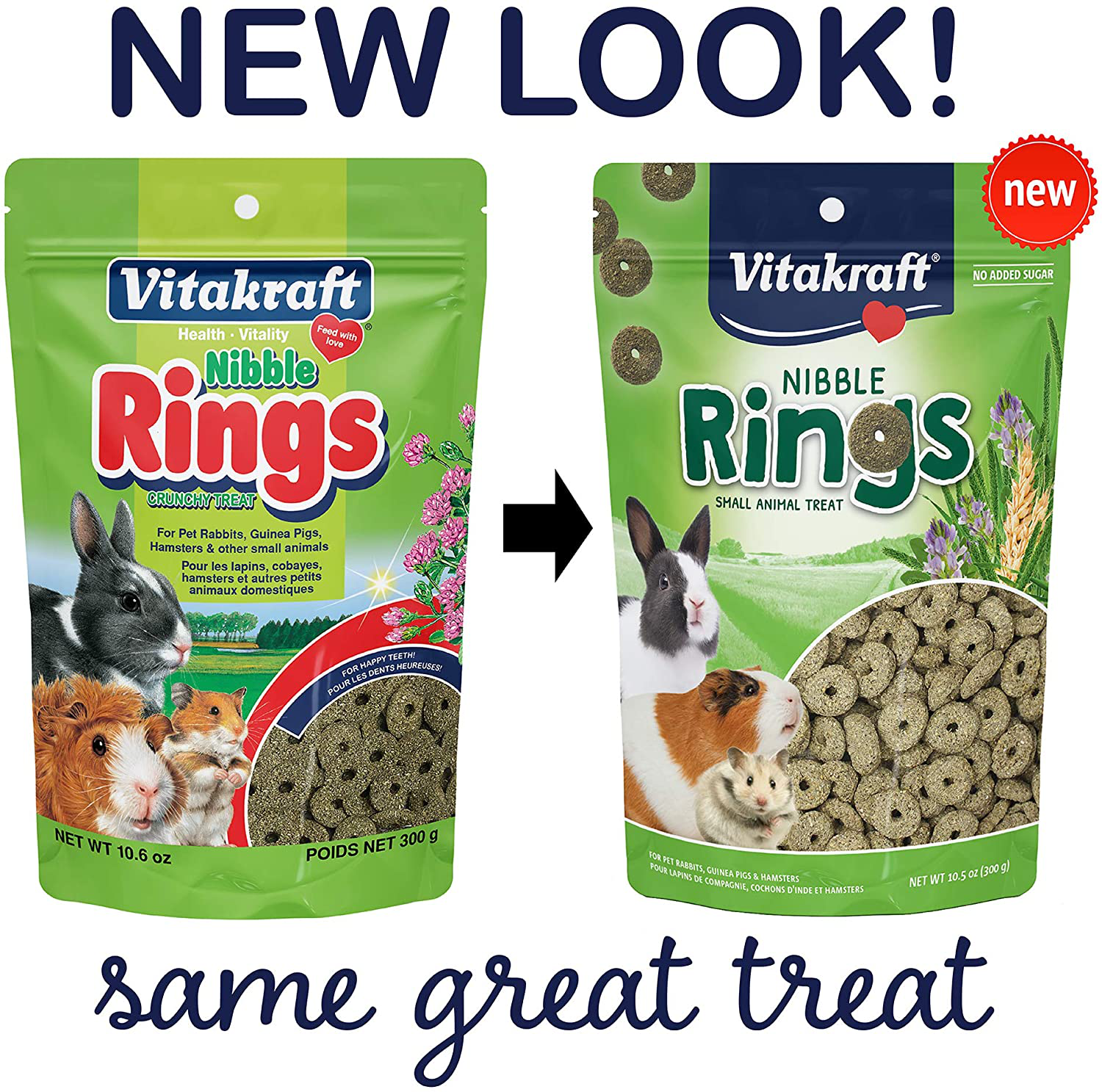 Vitakraft Nibble Rings Treat for Rabbits, Guinea Pigs, Hamsters, and Other Small Pets, 10.6 Oz Animals & Pet Supplies > Pet Supplies > Small Animal Supplies > Small Animal Treats Vitakraft   