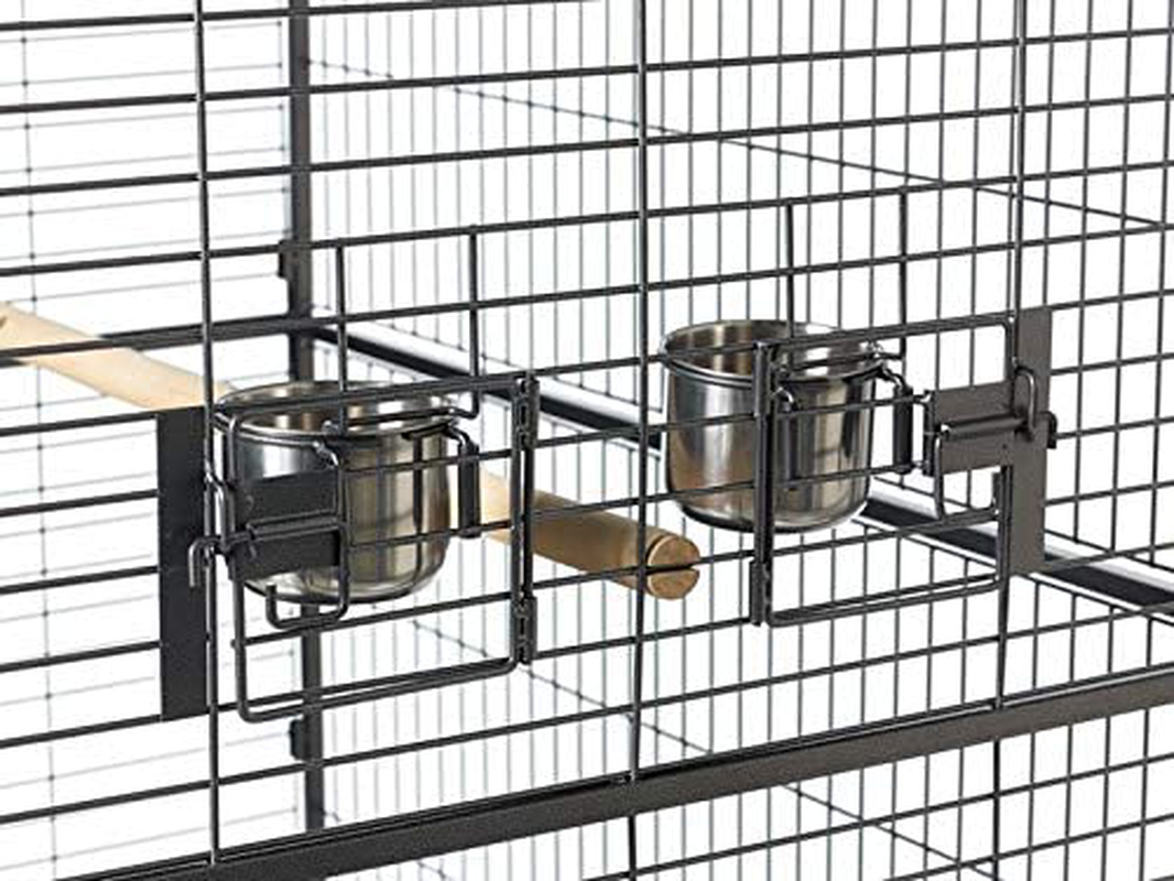 Prevue Hendryx Signature Series Wrought Iron Silverado Macaw Dometop Bird Cage in Silver