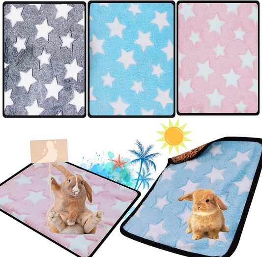 JCOLUSHI 3 Pieces of Hamster Bunny Guinea Pig Mat Cool in Summer and Warm in Winter,Guinea Pig Bed Hamster House Hamster Bunny Bed Guinea Pig Hideout Accessories Small Animal Bed Bunny Toys Animals & Pet Supplies > Pet Supplies > Small Animal Supplies > Small Animal Bedding JCOLUSHI star  