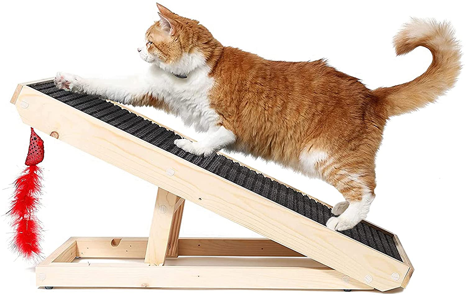 Alpha Paw Scratchyramp 2-In-1 Cat Ramp & Cat Scratcher - Pet Scratching Incline with Replaceable Carpet & Adjustable Height - Scratch Mat & Mobility Ramp for House Cats & Indoor Dogs Animals & Pet Supplies > Pet Supplies > Cat Supplies > Cat Beds Alpha Paw   