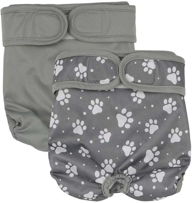 Metrical Reusable Washable Female Dog Diapers (Pack of 2), Adjustable Female Dog Wraps Sanitary Pants (Large(21''-25''))