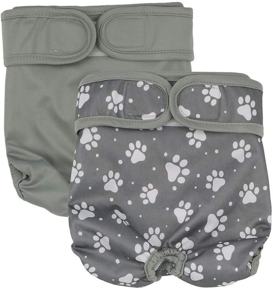Metrical Reusable Washable Female Dog Diapers (Pack of 2), Adjustable Female Dog Wraps Sanitary Pants (Large(21''-25'')) Animals & Pet Supplies > Pet Supplies > Dog Supplies > Dog Diaper Pads & Liners Metrical Small(13''-15'')  