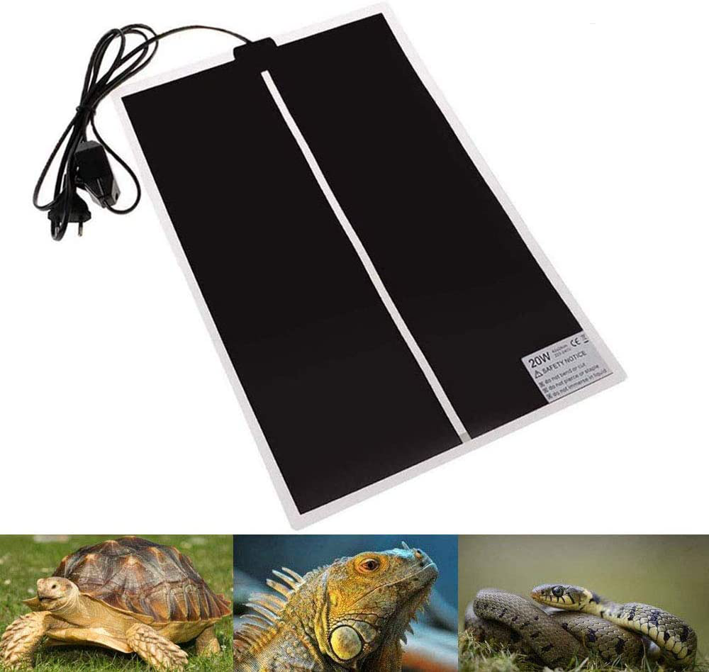 Pesandy Reptile Heating Pad with Temperature Adjustment, 110V Non-Adhesive Heat Mat for Reptiles Tortoise Snakes Lizard Gecko Hermit Crab Turtle Amphibians - 7W/ 14W/ 20W Removable under Tank Heat Pad Animals & Pet Supplies > Pet Supplies > Reptile & Amphibian Supplies > Reptile & Amphibian Habitat Heating & Lighting PeSandy 16.5 x 11 IN  